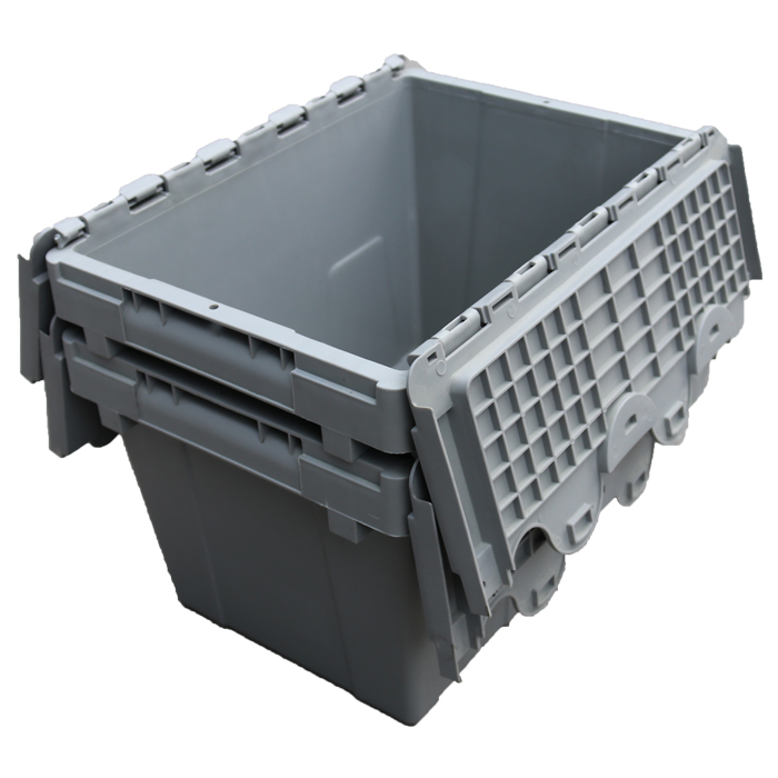 hinged lid plastic containers Moving bins wholesale
